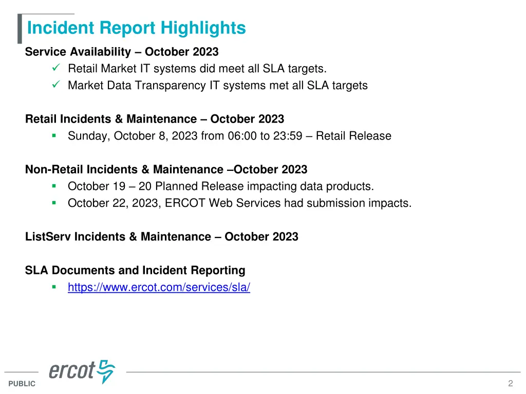 incident report highlights