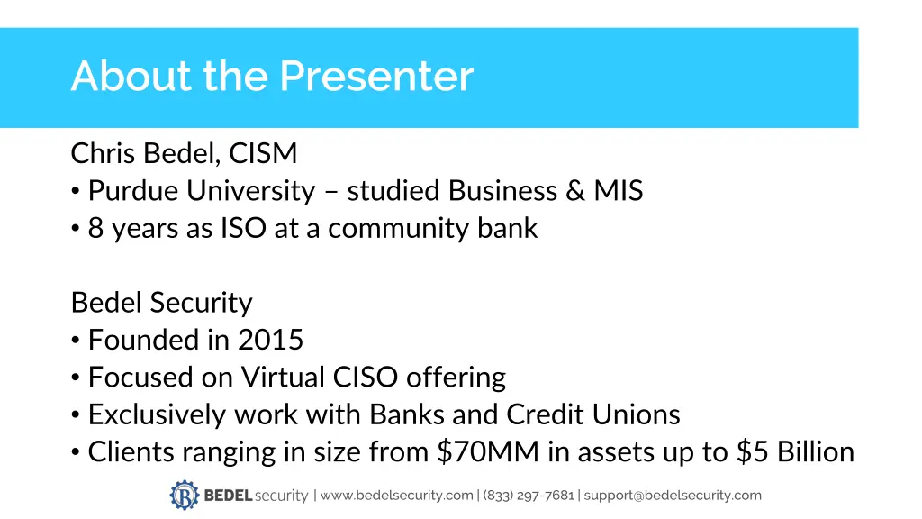 about the presenter