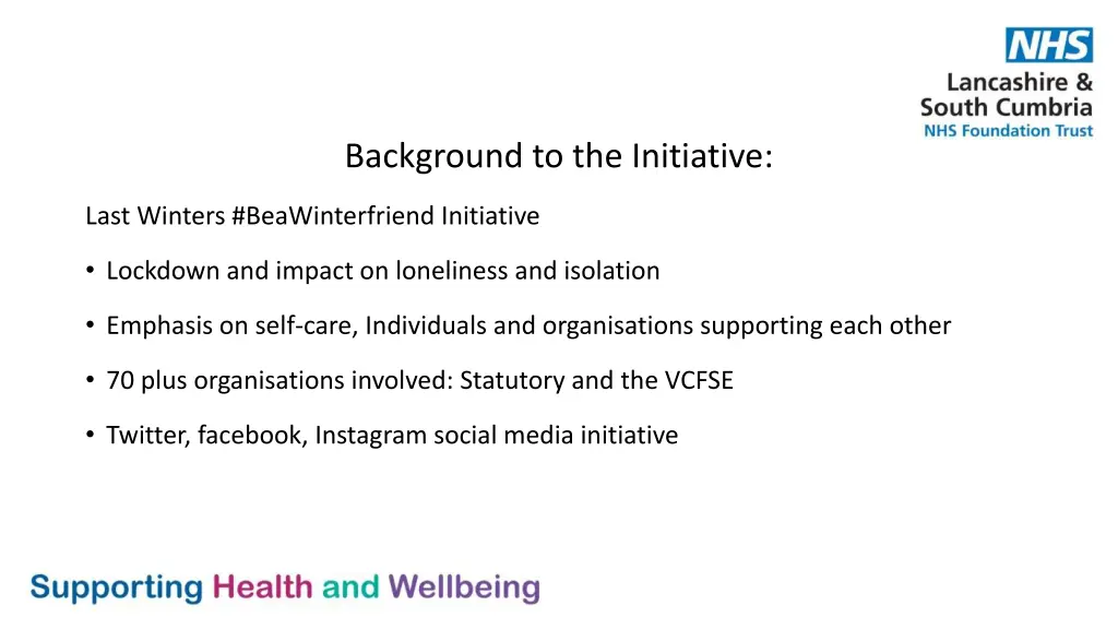 background to the initiative
