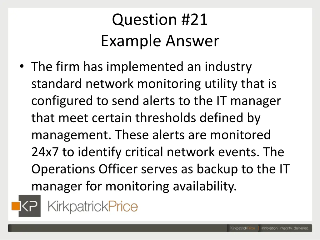 question 21 example answer
