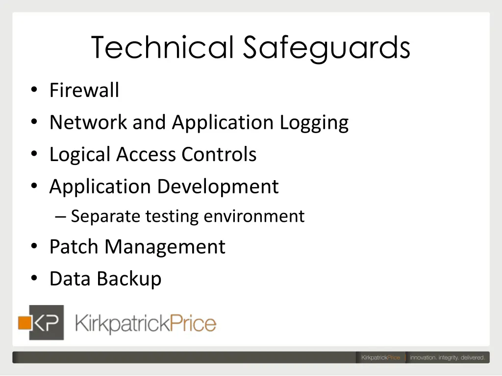 technical safeguards