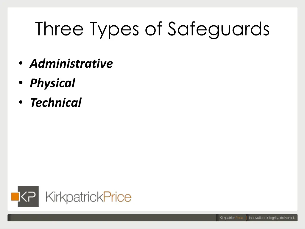 three types of safeguards