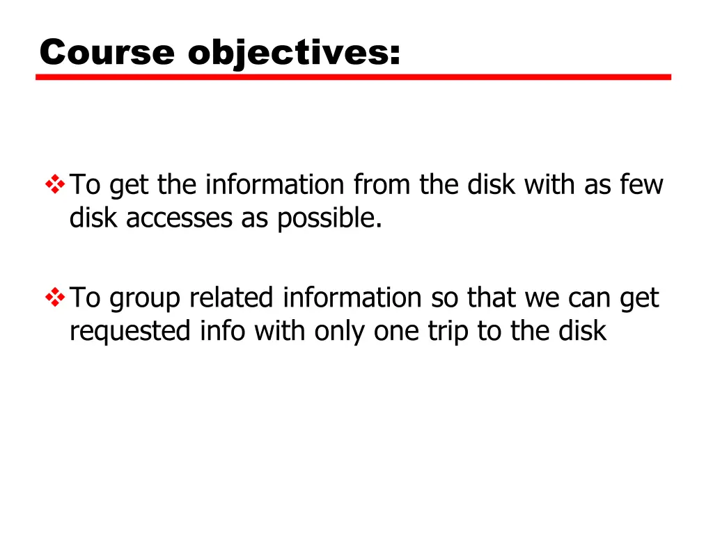 course objectives