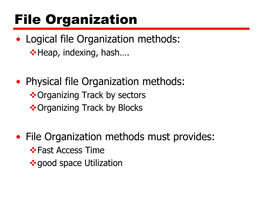 file organization logical file organization
