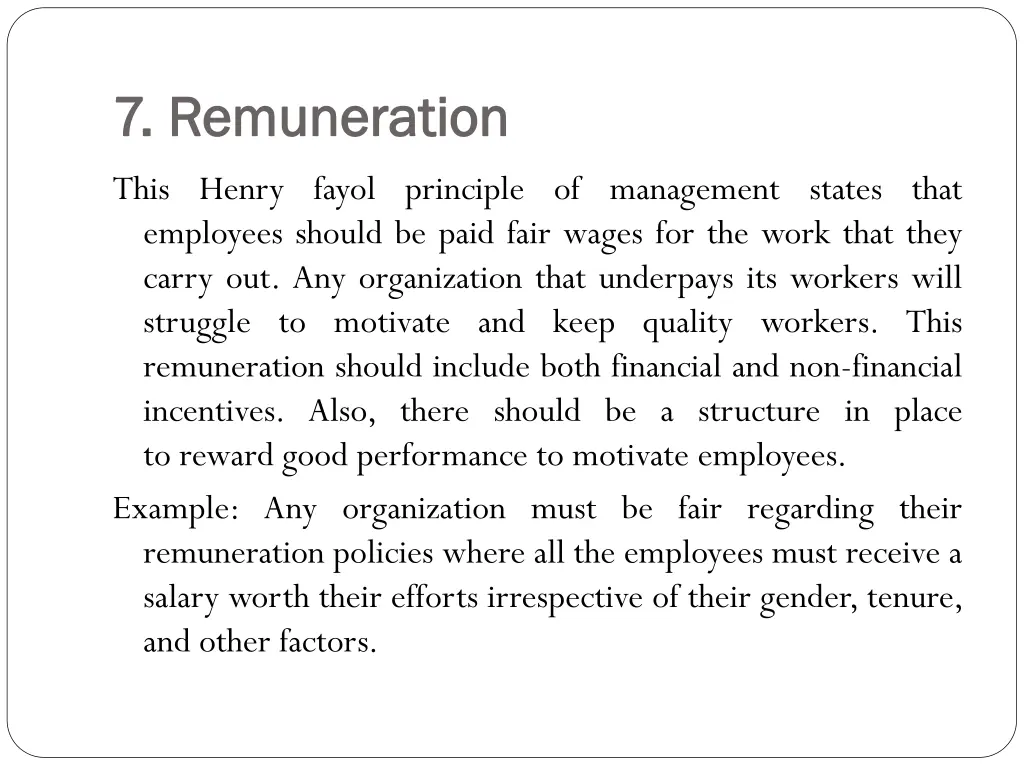 7 remuneration 7 remuneration