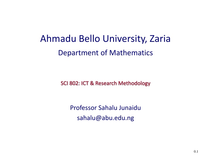 ahmadu bello university zaria