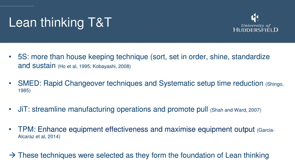 lean thinking t t