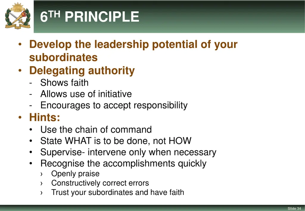 6 th principle