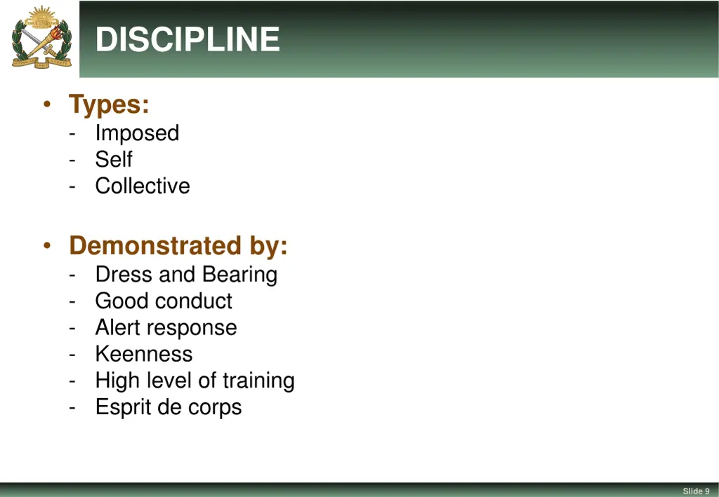 discipline 1