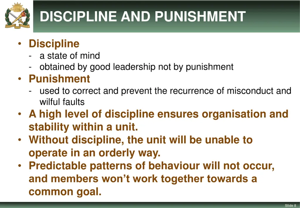 discipline and punishment
