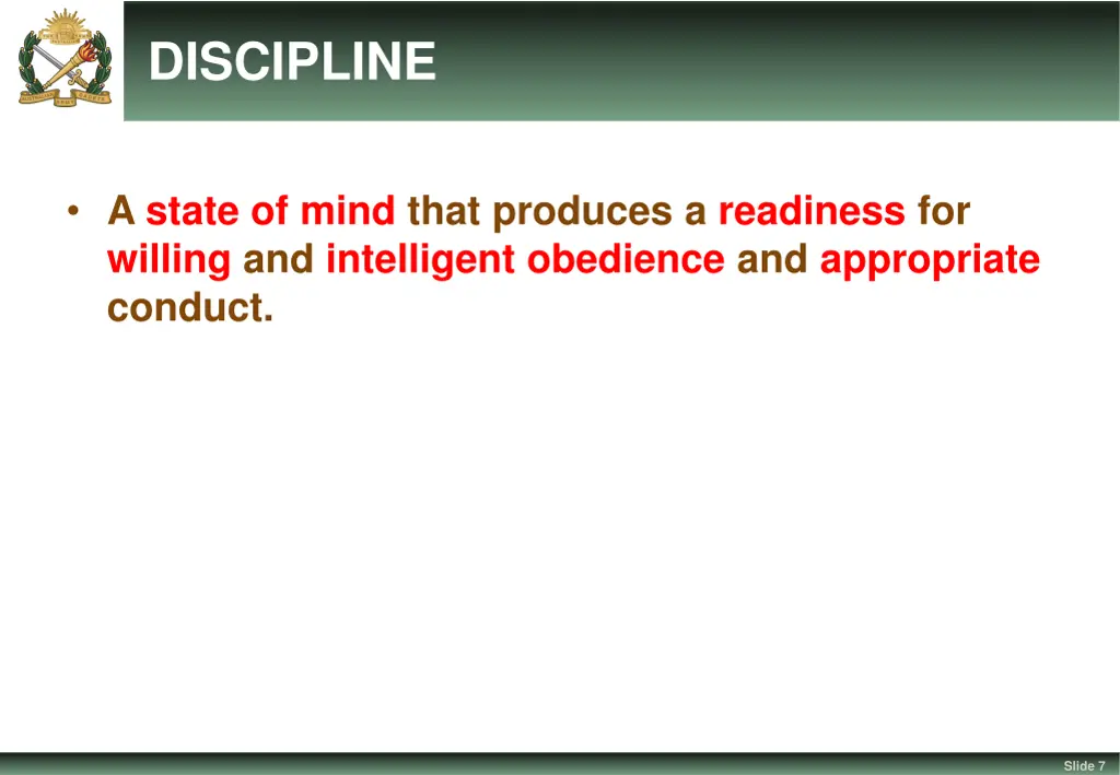 discipline
