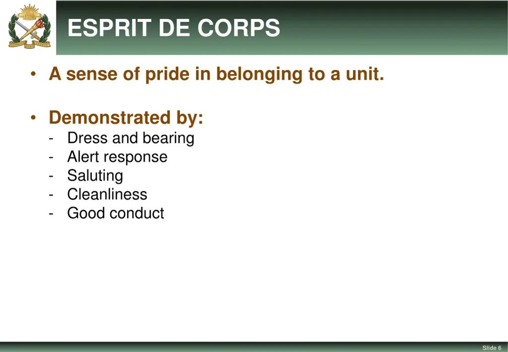 esprit de corps