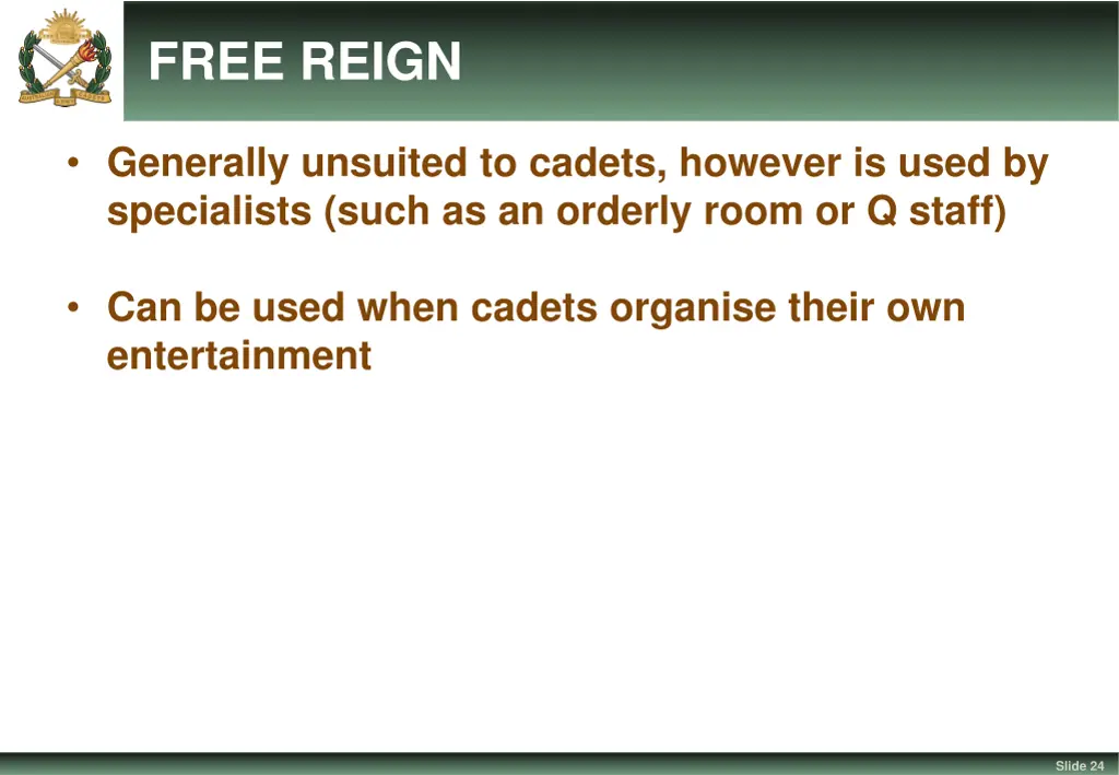 free reign