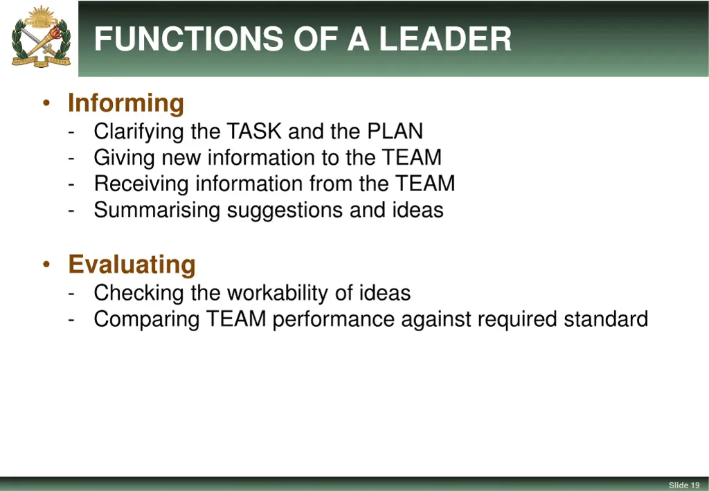 functions of a leader 2