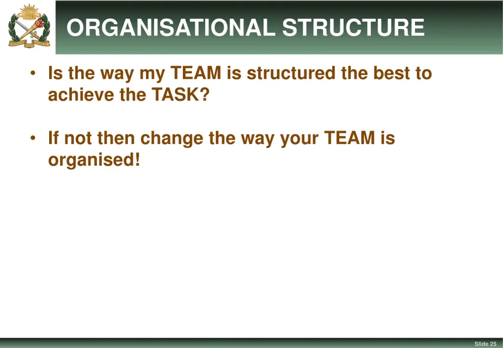 organisational structure