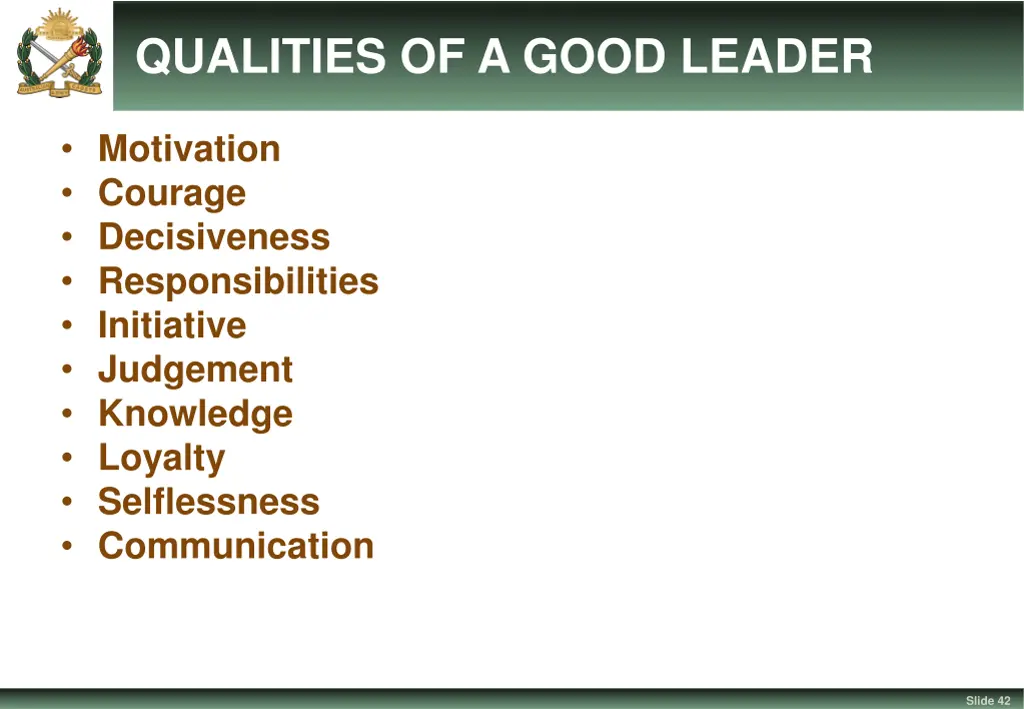 qualities of a good leader