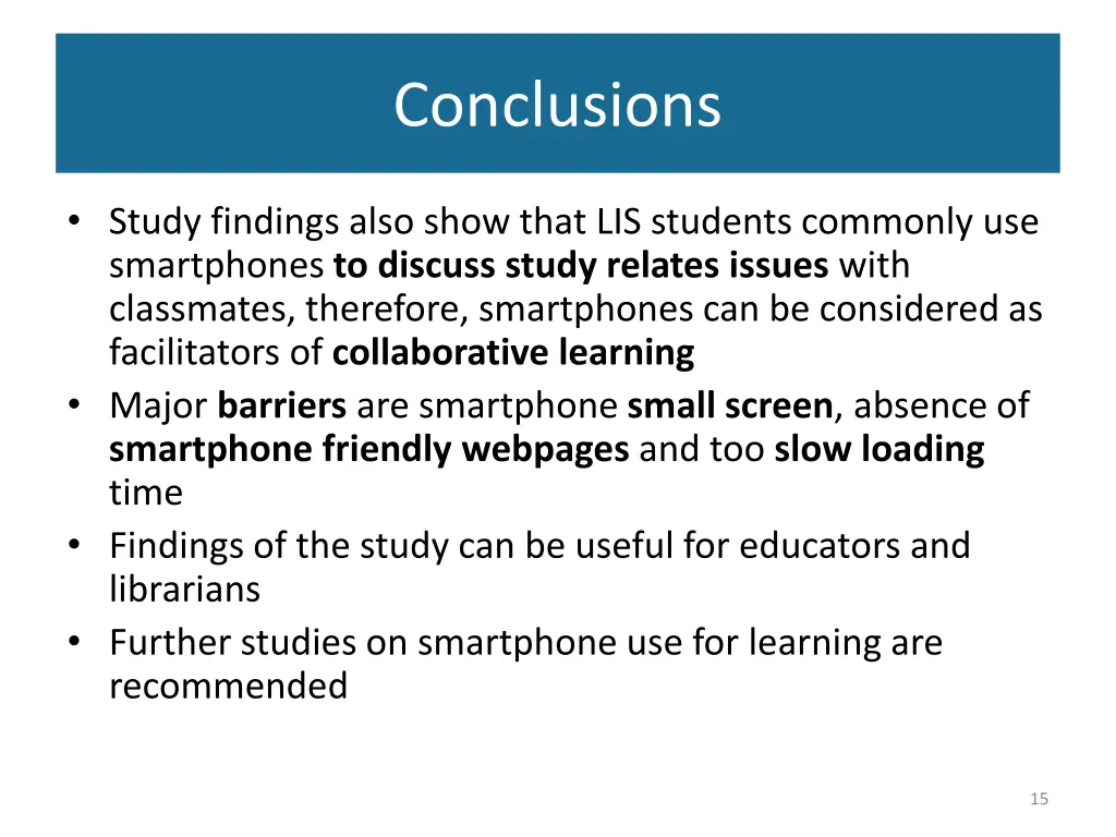conclusions 1