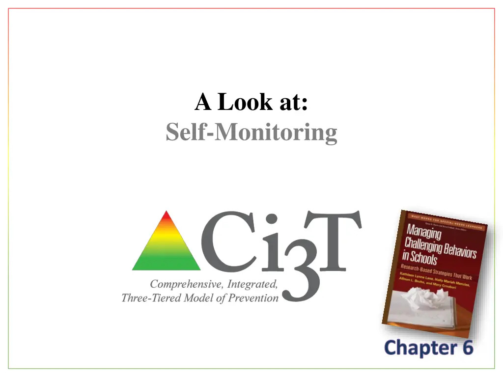 a look at self monitoring