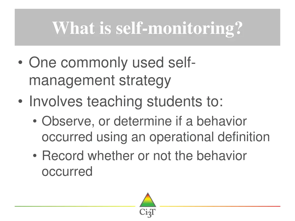 what is self monitoring