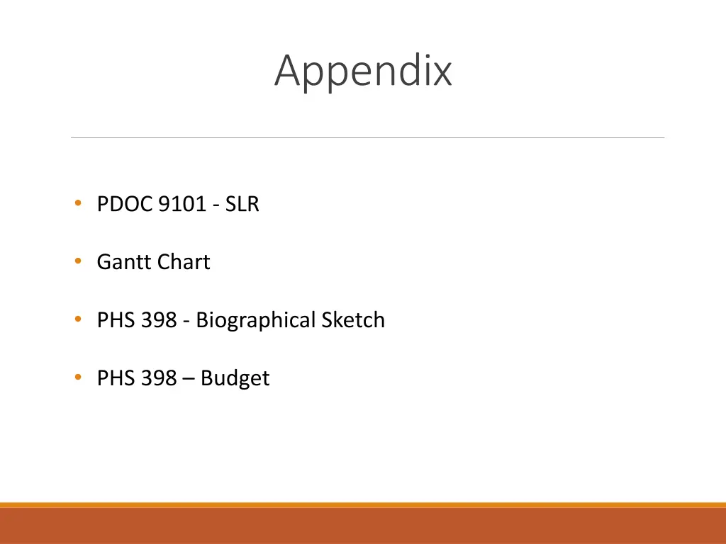 appendix