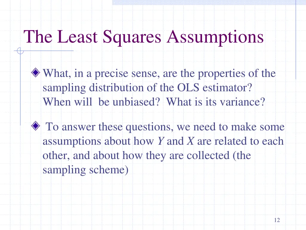 the least squares assumptions