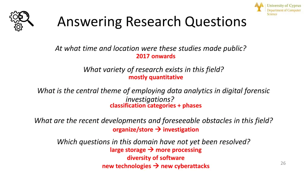 answering research questions