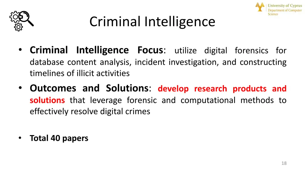 criminal intelligence