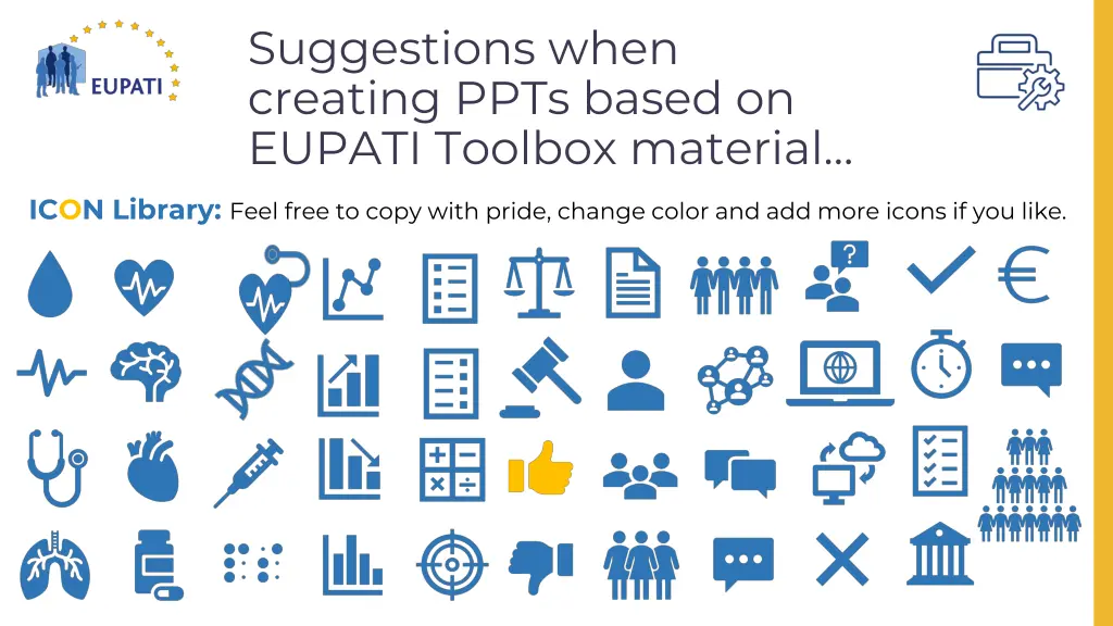 suggestions when creating ppts based on eupati 2