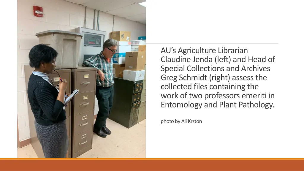 au s agriculture librarian claudine jenda left