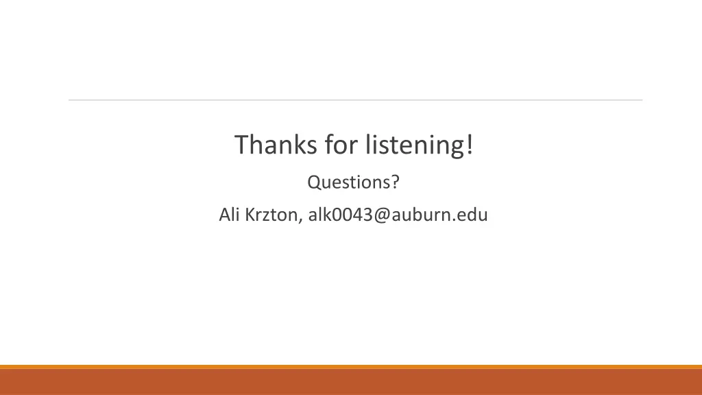 thanks for listening