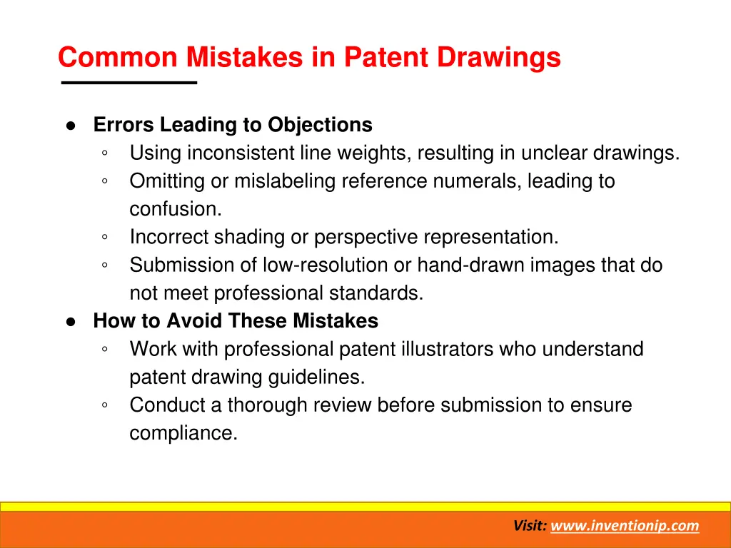 common mistakes in patent drawings
