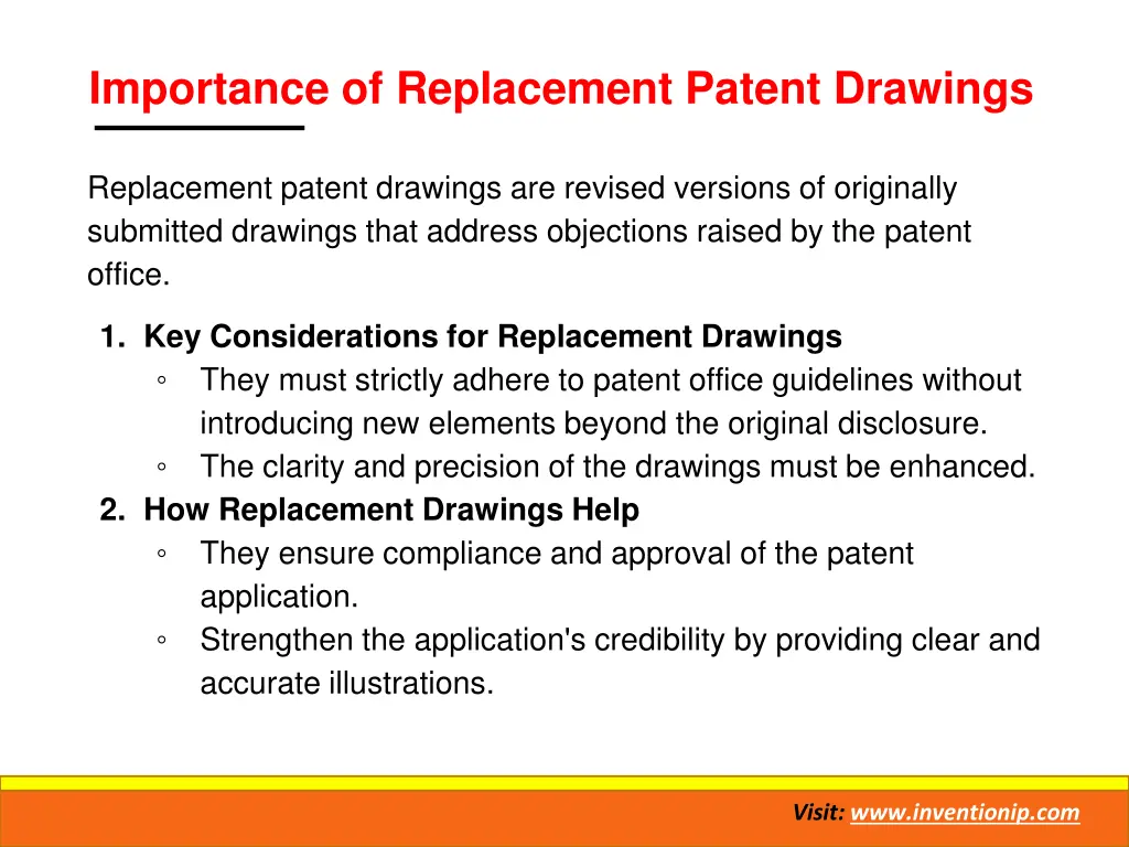 importance of replacement patent drawings
