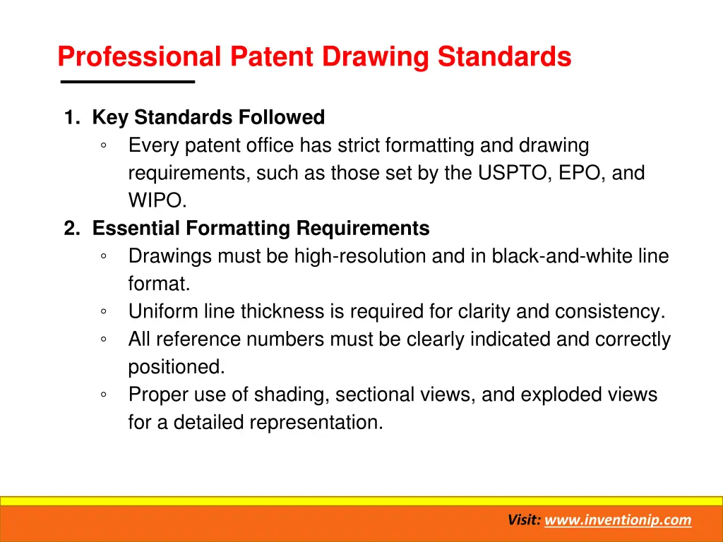 professional patent drawing standards
