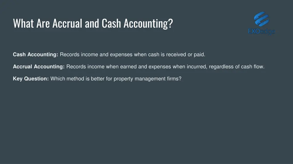what are accrual and cash accounting