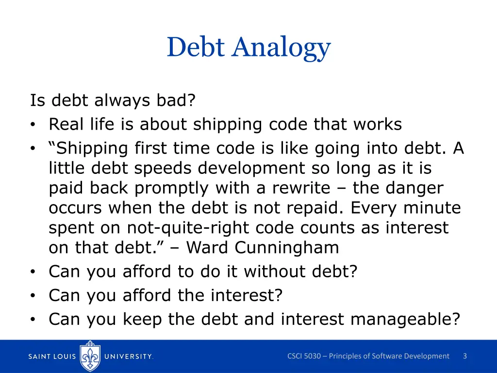 debt analogy