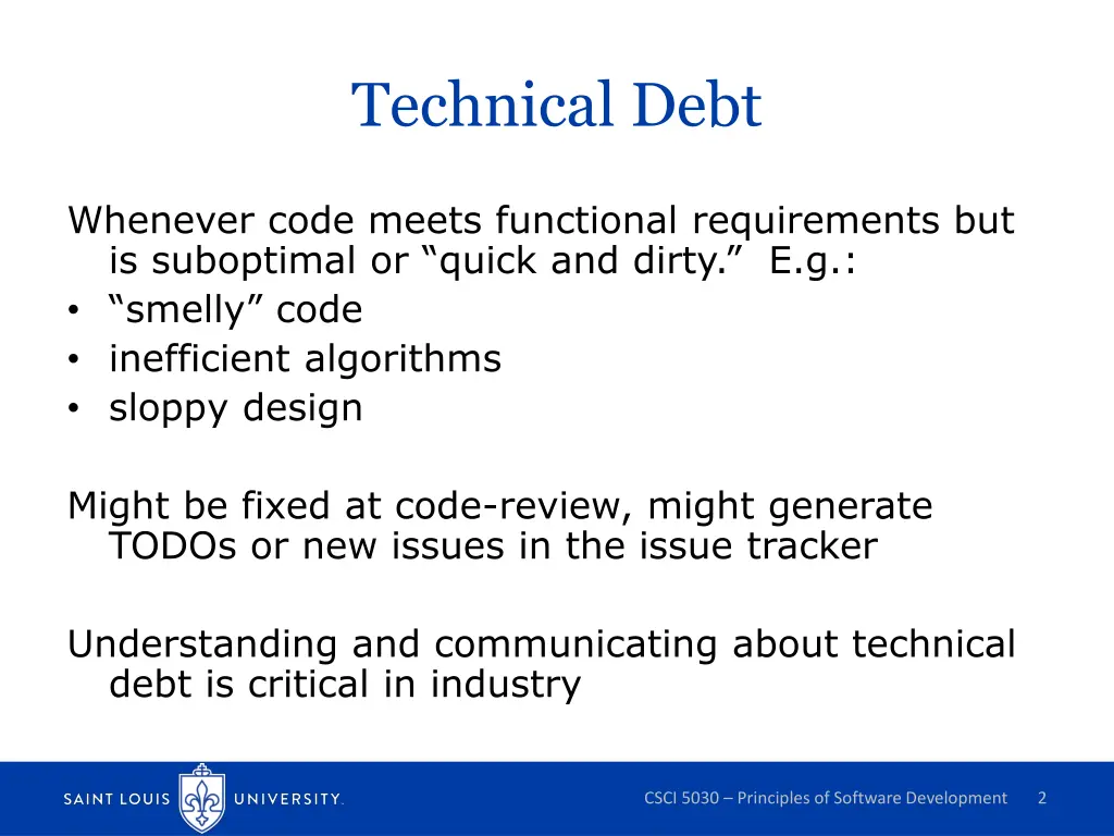 technical debt 1