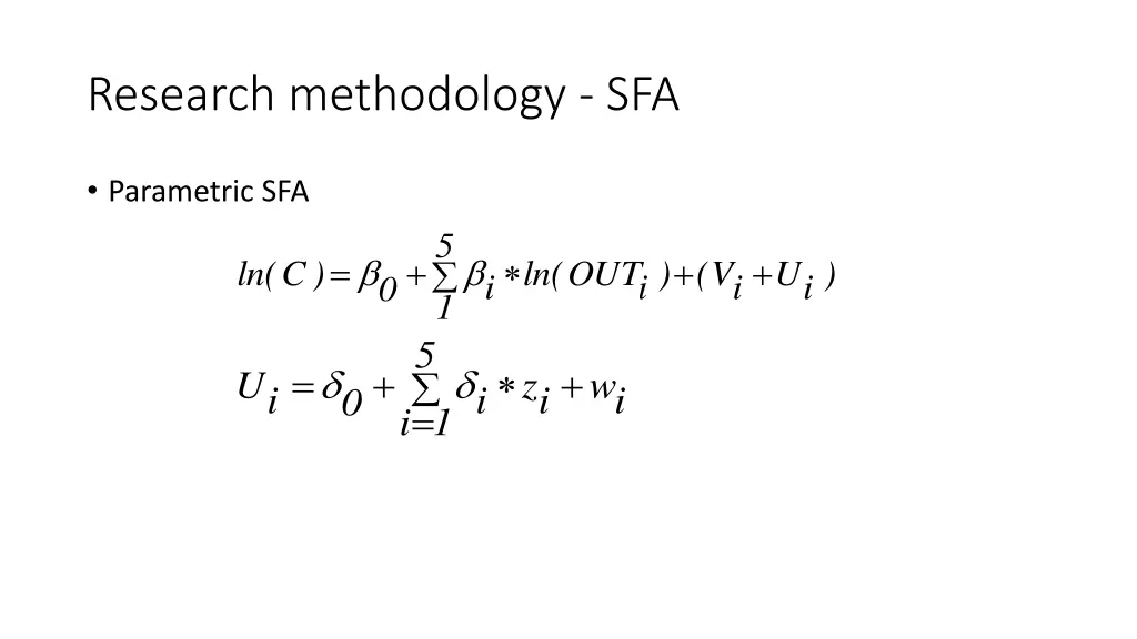 research methodology sfa