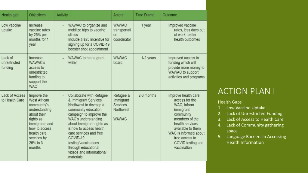 action plan i