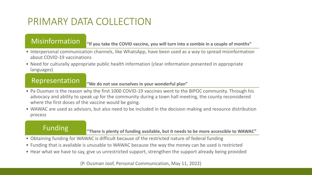 primary data collection