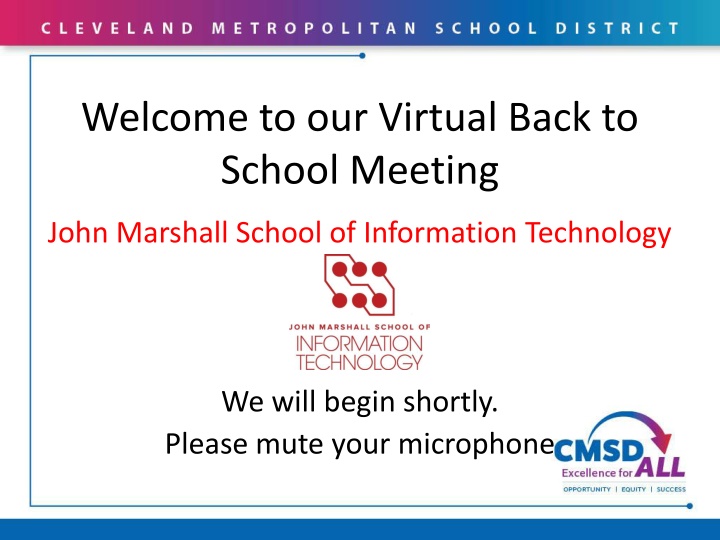 welcome to our virtual back to school meeting