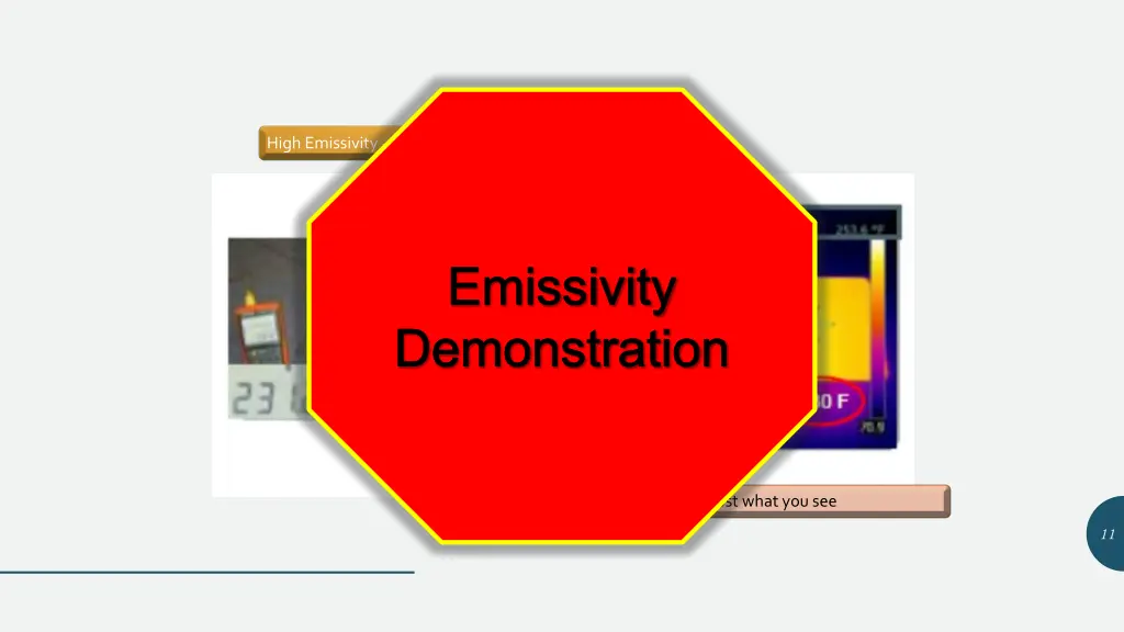 high emissivity you can trust what you see
