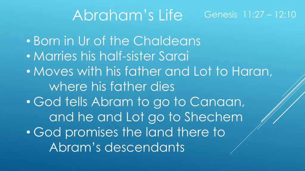 abraham s life