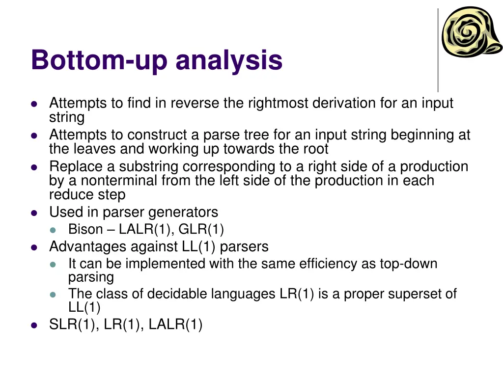 bottom up analysis