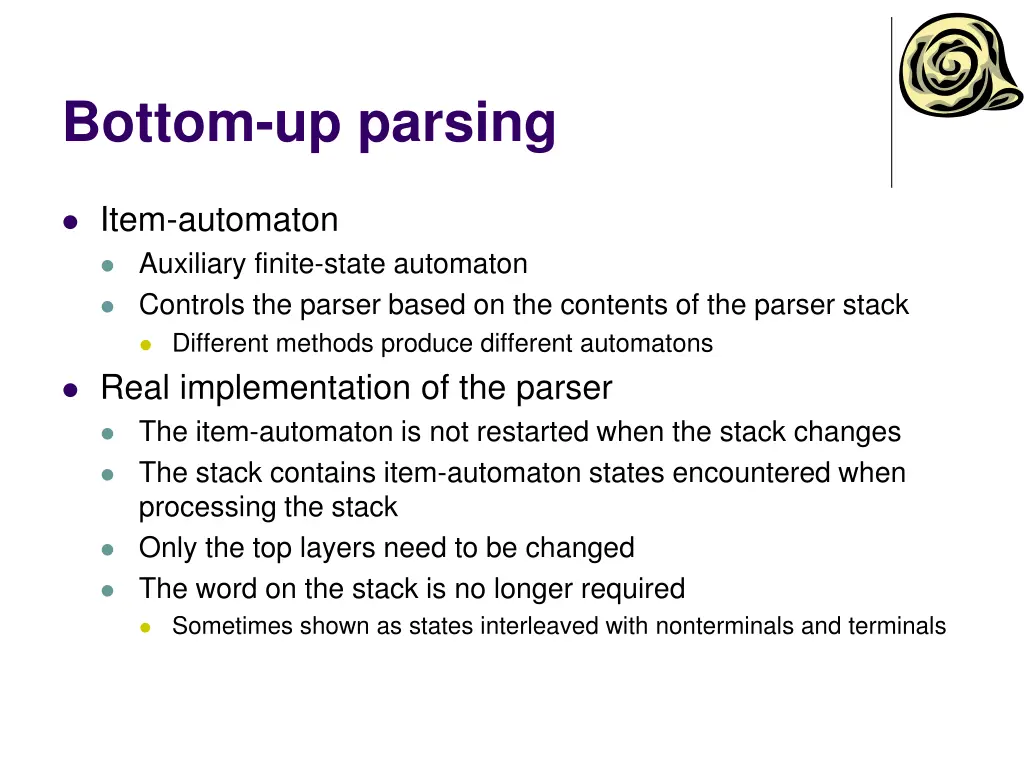 bottom up parsing