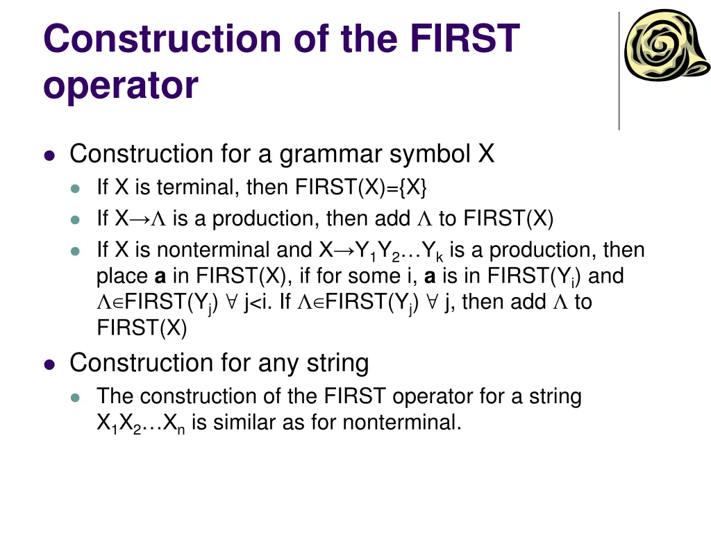 construction of the first operator