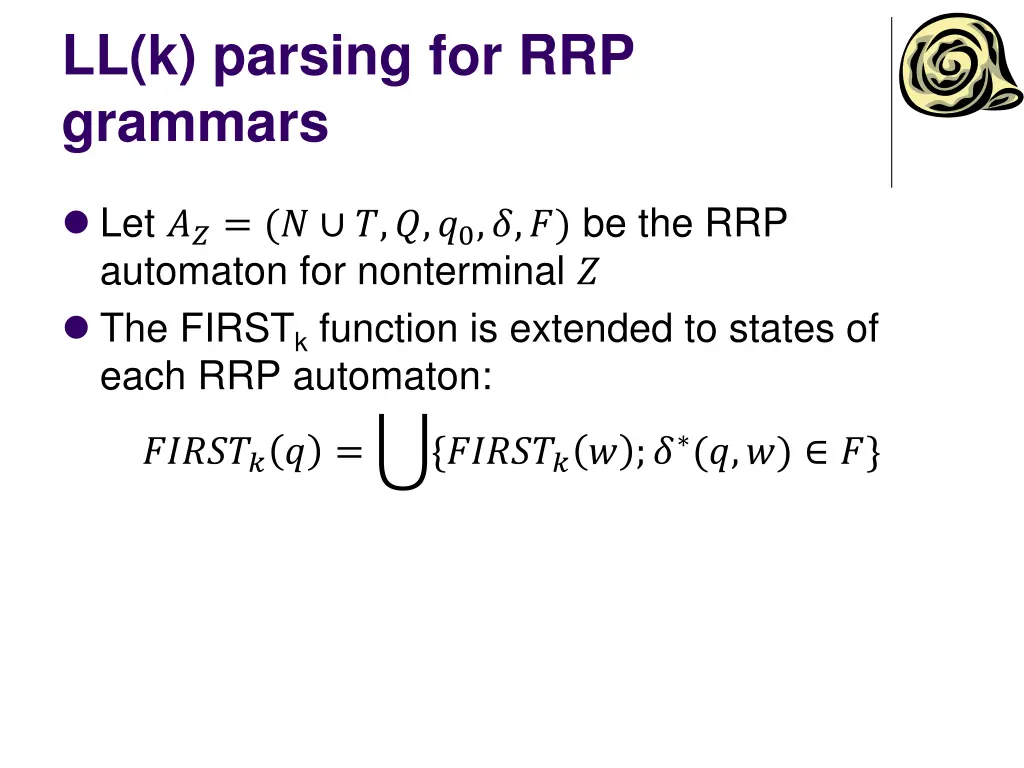 ll k parsing for rrp grammars 1