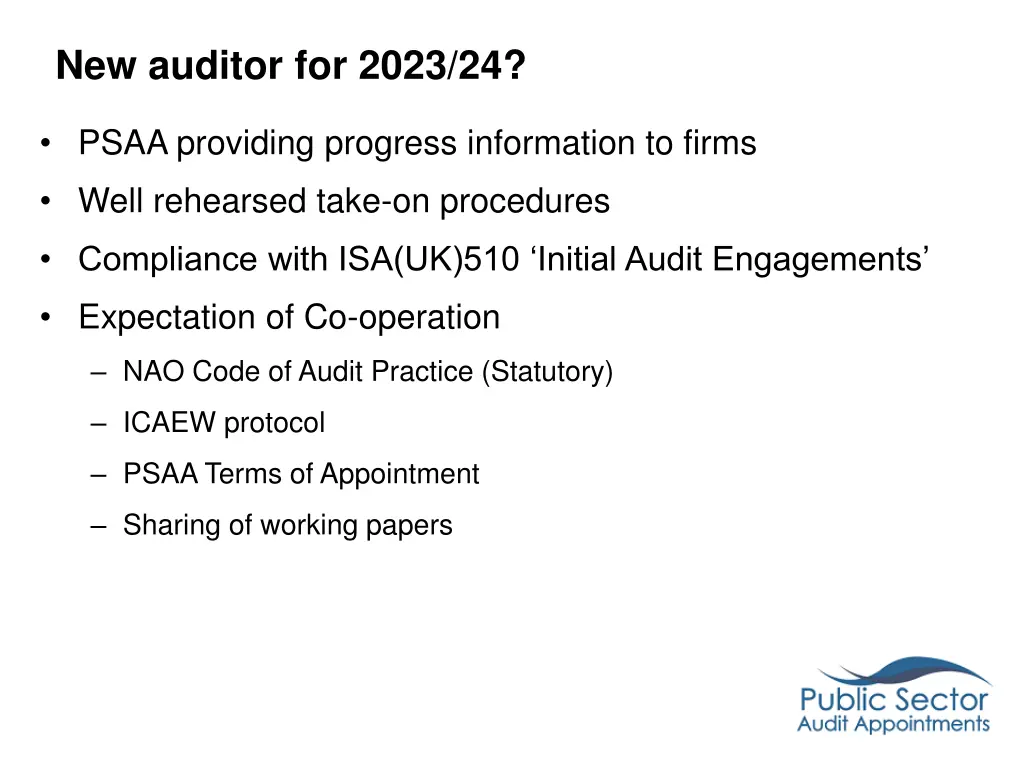new auditor for 2023 24 1