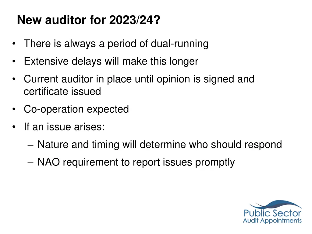 new auditor for 2023 24 2