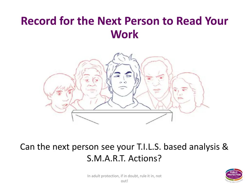 record for the next person to read your work