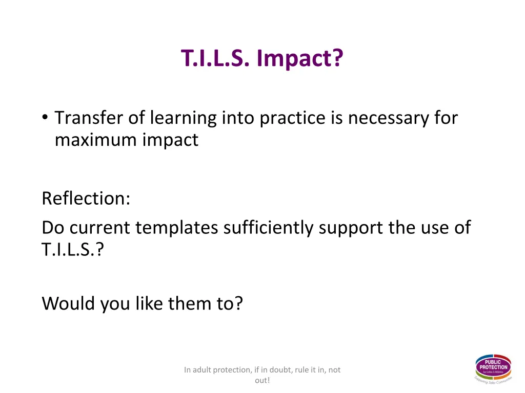 t i l s impact 1